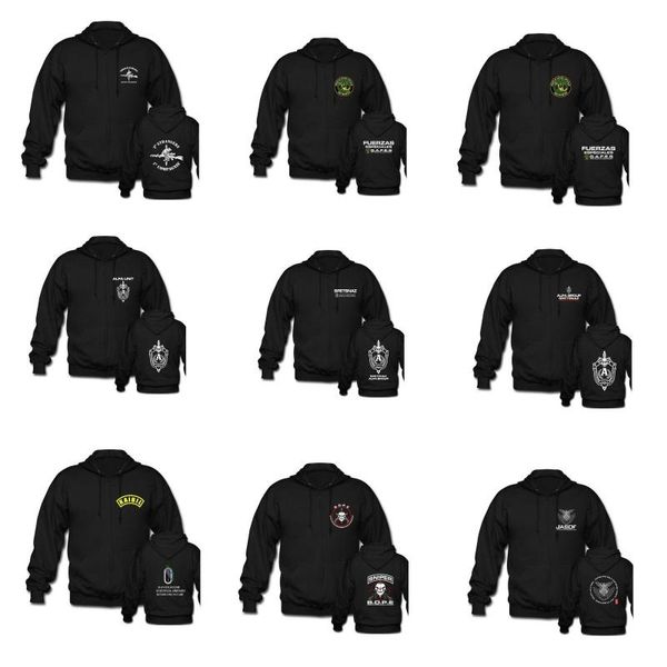 french foreign legion black special forces zipper hoodies