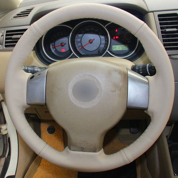 beige genuine leather car steering wheel cover for old nissan tiida livina sylphy note
beige genuine leather car steering wheel cover for old nissan tiida livina sylphy note