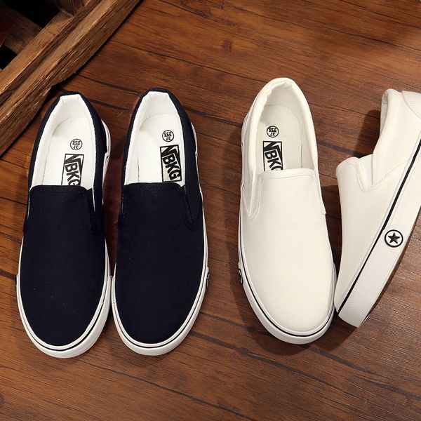 small white shoes canvas shoes 2019 spring breathable flat bottom lazy casual wild one pedal student, Black
small white shoes canvas shoes 2019 spring breathable flat bottom lazy casual wild one pedal student, Black