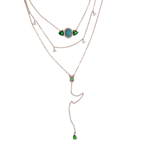 3 layers chain 925 sterling silver necklace square geometry cz oval blue turquoises for women charm jewelry multi layer pendent
3 layers chain 925 sterling silver necklace square geometry cz oval blue turquoises for women charm jewelry multi layer pendent