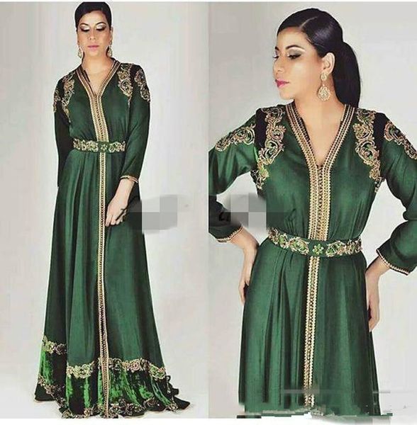 new emerald green moroccan caftan long sleeve evening dresses custom make gold embroidery kaftan dubai abaya arabic evening wear gowns, Black;red
new emerald green moroccan caftan long sleeve evening dresses custom make gold embroidery kaftan dubai abaya arabic evening wear gowns, Black;red