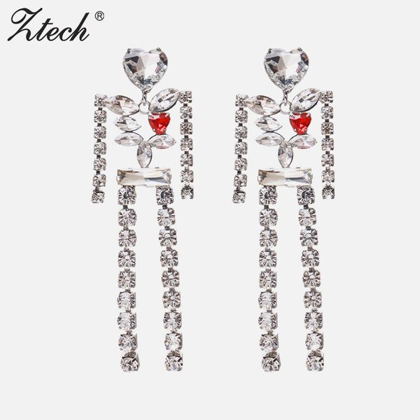 dangle & chandelier ztech robot shape full clear crystal big long drop style earrings for women female jewelry rhinestone hanging oorbellen, Silver
dangle & chandelier ztech robot shape full clear crystal big long drop style earrings for women female jewelry rhinestone hanging oorbellen, Silver
