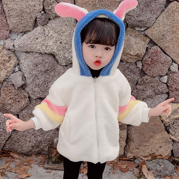 winter 2019 new small and medium-sized children's coat girl's korean fashion plush sleeve color matching wool sweater, Blue;gray
winter 2019 new small and medium-sized children's coat girl's korean fashion plush sleeve color matching wool sweater, Blue;gray