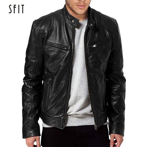 sfit 2019 fashion autumn male leather jacket plus size 3xl black brown mens stand collar coats leather biker jackets sale
sfit 2019 fashion autumn male leather jacket plus size 3xl black brown mens stand collar coats leather biker jackets sale