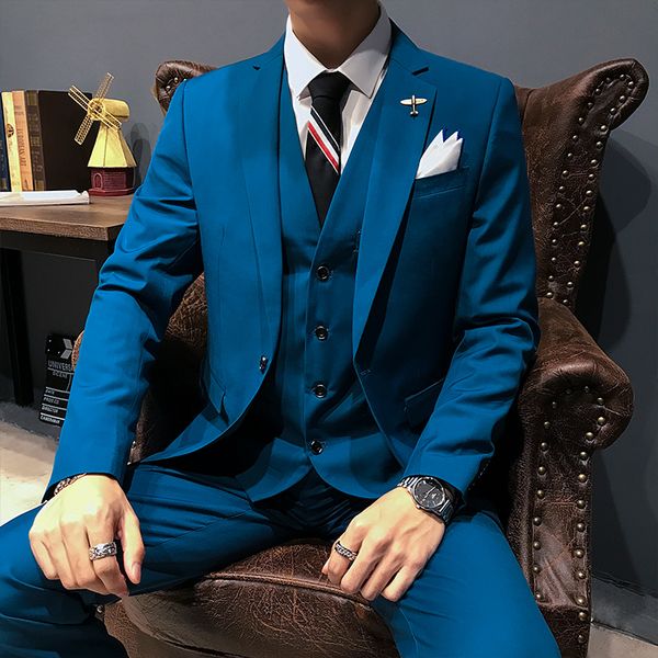 groom male wedding dance dress slim tuxedo men formal business suit 3 pieces ( jacket trousers vest, White;black
groom male wedding dance dress slim tuxedo men formal business suit 3 pieces ( jacket trousers vest, White;black