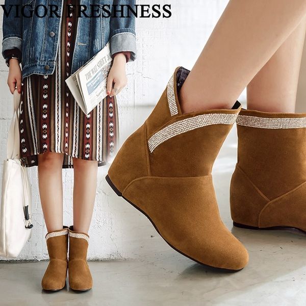 vigor freshness winter women shoes height increasing boots bling stone shoes woman boots autumn ankle spring my63, Black
vigor freshness winter women shoes height increasing boots bling stone shoes woman boots autumn ankle spring my63, Black