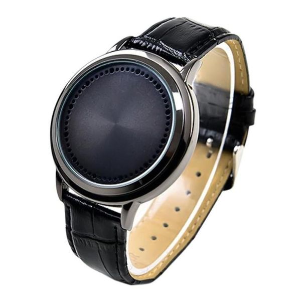 fashion men watch led touch control round dial faux leather band waterproof personality male quartz wrist watch zegarek damski, Slivery;brown
fashion men watch led touch control round dial faux leather band waterproof personality male quartz wrist watch zegarek damski, Slivery;brown