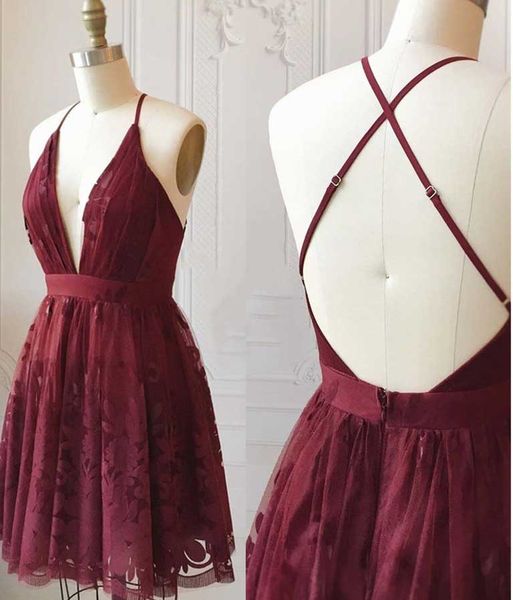 girls prom gown 2019 burgundy v-neck prom dress short open back spaghetti straps crossed vestido de festa midi cocktail, White;black
girls prom gown 2019 burgundy v-neck prom dress short open back spaghetti straps crossed vestido de festa midi cocktail, White;black