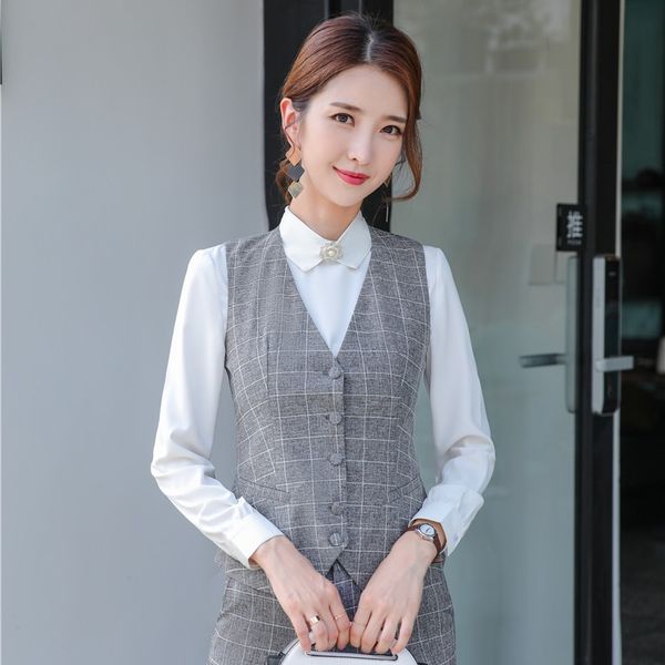 fiber formal women waistcoat & vest office ladies work wear business clothes ol styles, Black;white
fiber formal women waistcoat & vest office ladies work wear business clothes ol styles, Black;white