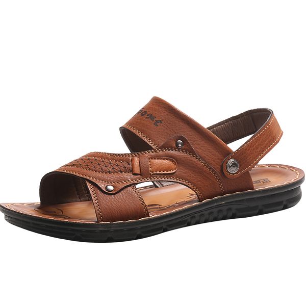 summer 2019 new men's sandals middle-aged dad shoes non-slip dual-use dad wear casual driving slippers, Black
summer 2019 new men's sandals middle-aged dad shoes non-slip dual-use dad wear casual driving slippers, Black