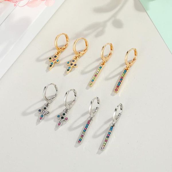 wtltc hanging colorful rhinestones bar cross hoop earrings women's drop small charm earrings chic ear piercing jewelry, Golden;silver
wtltc hanging colorful rhinestones bar cross hoop earrings women's drop small charm earrings chic ear piercing jewelry, Golden;silver