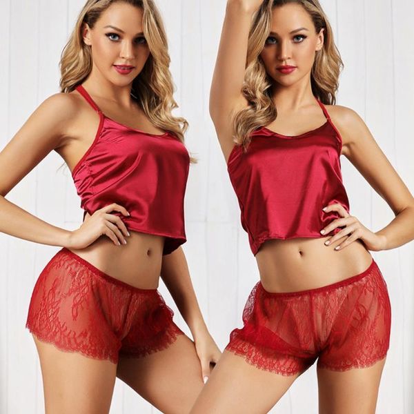 women's sleepwear pajamas women floral lace silk satin camisole backless shorts pajama set babydoll lingerie plus size pijama femme, Black;red
women's sleepwear pajamas women floral lace silk satin camisole backless shorts pajama set babydoll lingerie plus size pijama femme, Black;red