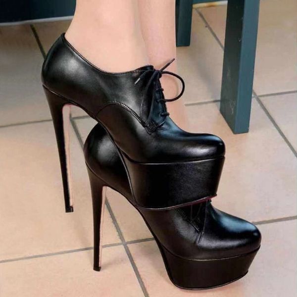 dijigirls british style bullock high heel platform leather shoes for women lace-up pumps 16 cm heels fetish stilettos female new, Black
dijigirls british style bullock high heel platform leather shoes for women lace-up pumps 16 cm heels fetish stilettos female new, Black