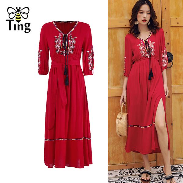 tingfly лето boho платье вышивки side split red bohemian красное платье женщин вскользь vadim long vacation vestidos сарафаны, Black;pink
tingfly лето boho платье вышивки side split red bohemian красное платье женщин вскользь vadim long vacation vestidos сарафаны, Black;pink
