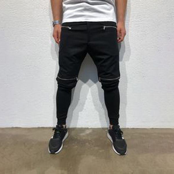 men's pants trousers sports summer joggers fashion zipper hip hop dance straight gym casual, Black
men's pants trousers sports summer joggers fashion zipper hip hop dance straight gym casual, Black