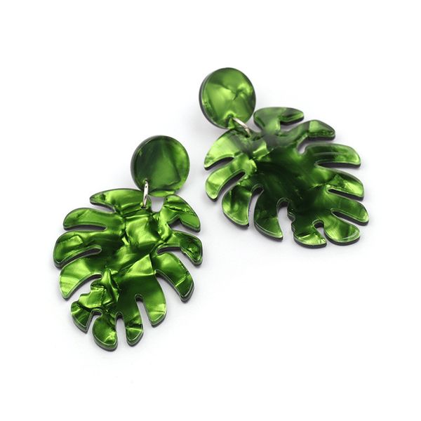 palm leaf women statement earrings acrylic resin green leaves dangle earring fashion jewelry summer eardrop, Silver
palm leaf women statement earrings acrylic resin green leaves dangle earring fashion jewelry summer eardrop, Silver