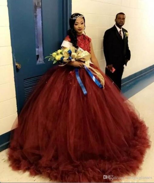 burgundy beads appliques tulle prom dresses 2019 dubai arabic formal quinceanera ball gowns zipper back plus size red party evening dresses, Black
burgundy beads appliques tulle prom dresses 2019 dubai arabic formal quinceanera ball gowns zipper back plus size red party evening dresses, Black