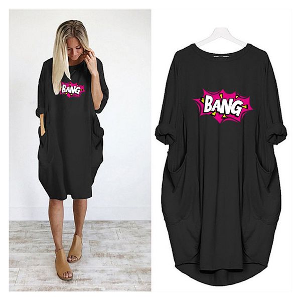 fashion dresses for women 2020 new arrival solid color womens casual knee-length dresses brand letter printed women summer dress new, Black;gray
fashion dresses for women 2020 new arrival solid color womens casual knee-length dresses brand letter printed women summer dress new, Black;gray