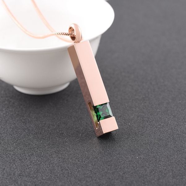 sp008 green birthstone inlay kid memorial necklace - never fade women gift locket stainless steel cremation jewelry pendant, Silver
sp008 green birthstone inlay kid memorial necklace - never fade women gift locket stainless steel cremation jewelry pendant, Silver