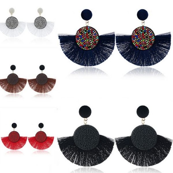 tassel hoop earrings bohemia fan shape drop earrings dangle hook eardrop for women girls party bohemia dress, Silver
tassel hoop earrings bohemia fan shape drop earrings dangle hook eardrop for women girls party bohemia dress, Silver