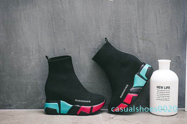 sock boots woman hided wedge platform female casual shoes 2019 autumn new wedge lady knitting short ankle boots platform c20, Black
sock boots woman hided wedge platform female casual shoes 2019 autumn new wedge lady knitting short ankle boots platform c20, Black