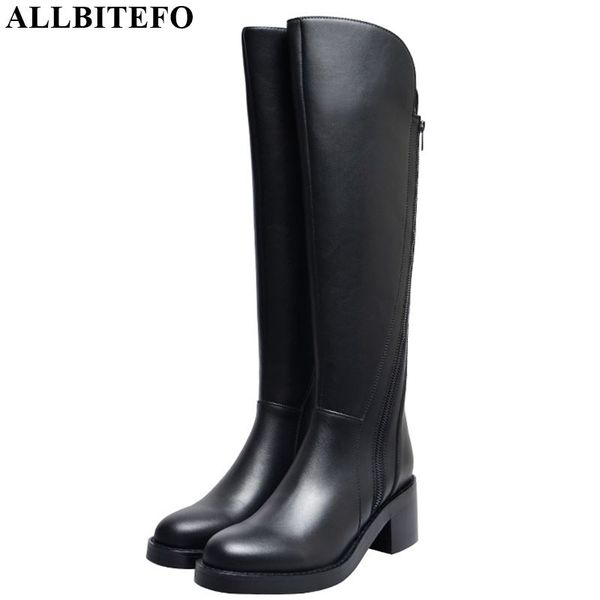 allbitefo real genuine leather knee-high boots solid pure color winter leisure women boots girls long, Black
allbitefo real genuine leather knee-high boots solid pure color winter leisure women boots girls long, Black