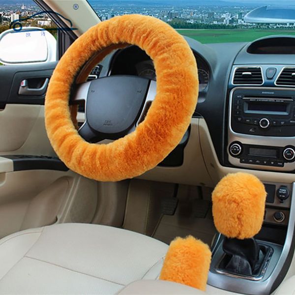 100% wool braid on the steering wheel cover of car handbrake grip /wool plush gear shift collar
100% wool braid on the steering wheel cover of car handbrake grip /wool plush gear shift collar