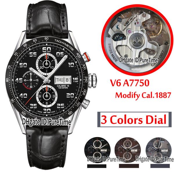 new v6f eta a7750 cal 1887 automatic chronograph mens watch steel case ceramic bezel black dial black leather strap edition puretime f6, Slivery;brown
new v6f eta a7750 cal 1887 automatic chronograph mens watch steel case ceramic bezel black dial black leather strap edition puretime f6, Slivery;brown