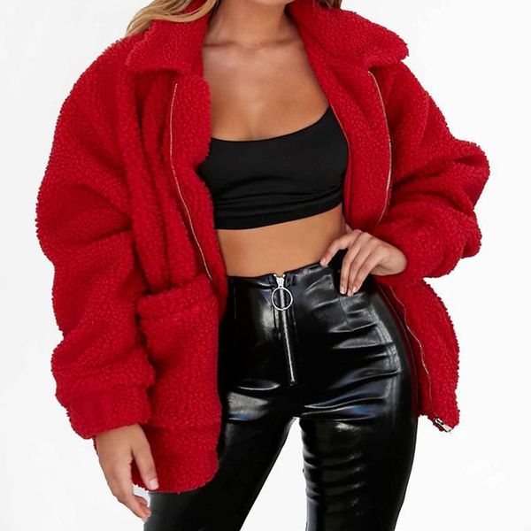 wool fleece women thicken girl winter pocket loose casual lapel coat jacket overcoat, Black;brown
wool fleece women thicken girl winter pocket loose casual lapel coat jacket overcoat, Black;brown