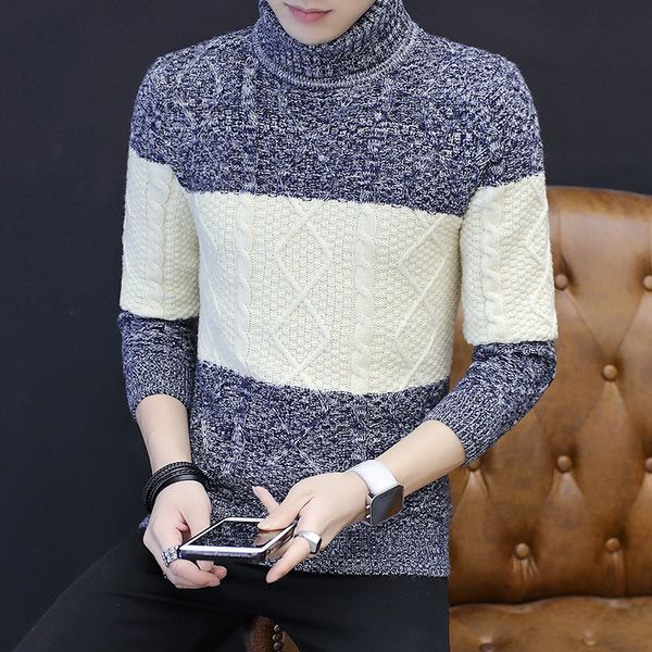 мужская свитер тонкий молодой корейский мужской зима 2017 новых длинными рукавами, свитер, White;black 
мужская свитер тонкий молодой корейский мужской зима 2017 новых длинными рукавами, свитер, White;black