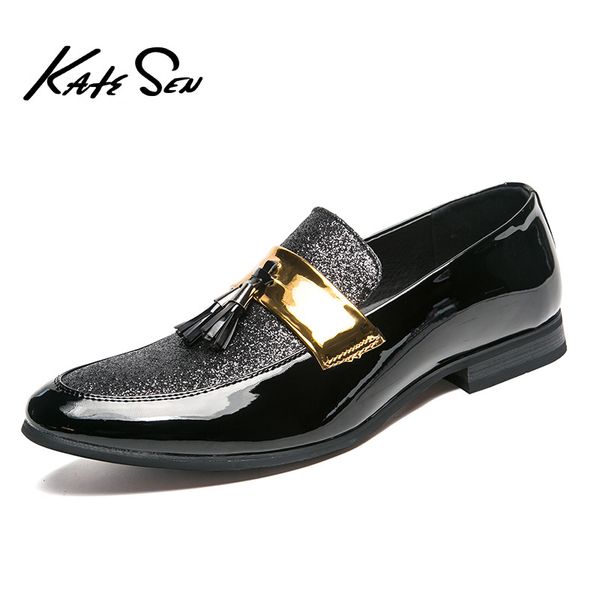 katesen men shoes men flat black golden formal patchwork shoe pu leather casual shoes for man dress
katesen men shoes men flat black golden formal patchwork shoe pu leather casual shoes for man dress