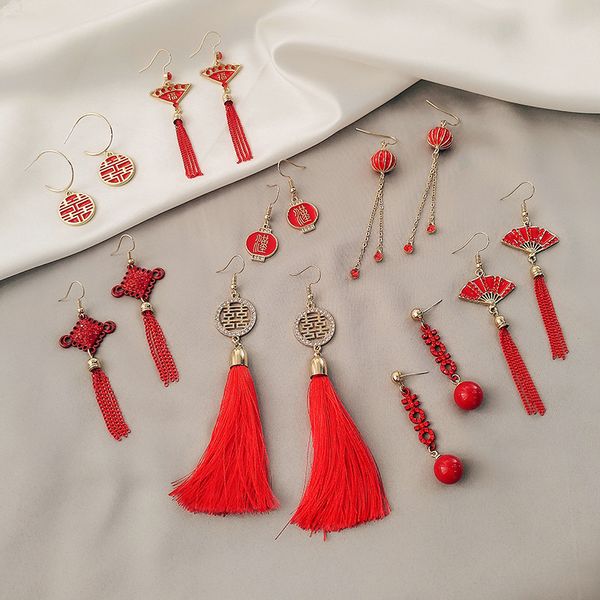 chinese style sector lantern long tassels earrings for women red alloy and cotton big dangle tassel earring fashion jewelry, Silver
chinese style sector lantern long tassels earrings for women red alloy and cotton big dangle tassel earring fashion jewelry, Silver