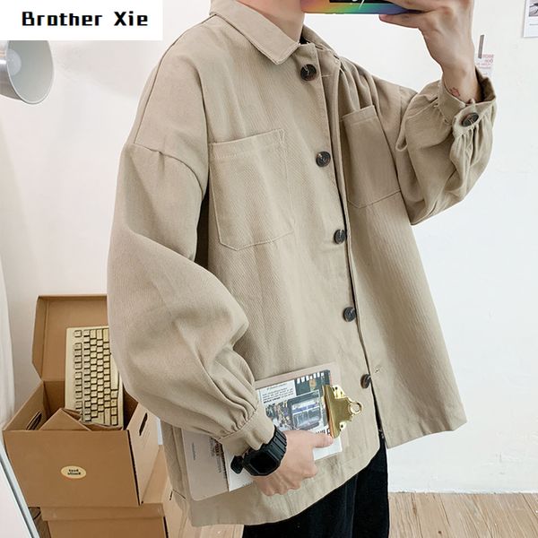 men's jackets autumn cotton jacket fashion solid color casual lapel tooling man streetwear wild hip hop loose bomber mens, Black;brown
men's jackets autumn cotton jacket fashion solid color casual lapel tooling man streetwear wild hip hop loose bomber mens, Black;brown