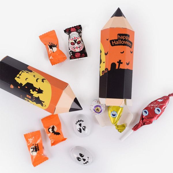 lumiparty 50pcs funny cartoon pencil shaped halloween pattern candy box for party supplies
lumiparty 50pcs funny cartoon pencil shaped halloween pattern candy box for party supplies