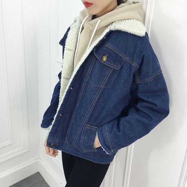 women warm faux fur short coat winter loose denim fleece jacket coat parka, Tan;black
women warm faux fur short coat winter loose denim fleece jacket coat parka, Tan;black