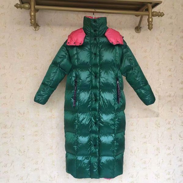 women's down parkas jacket loose lengthen winter outdoor clothing thick warm 2019 new ski suit european authentic hooded english style, Black
women's down parkas jacket loose lengthen winter outdoor clothing thick warm 2019 new ski suit european authentic hooded english style, Black