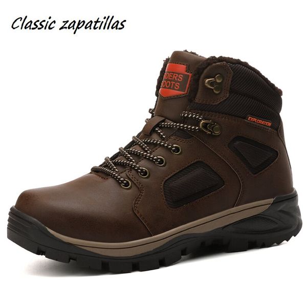 men winter snow boots warm plush men waterproof leather sneakers outdoor male ankle boots non-slip winter work shoe, Black
men winter snow boots warm plush men waterproof leather sneakers outdoor male ankle boots non-slip winter work shoe, Black