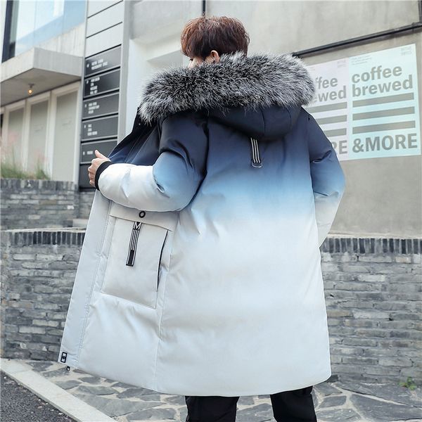 gradient vintage winter padding jacket streetwear fashion thick men parka windproof long loose casual warm clothing men's 50mf, Black
gradient vintage winter padding jacket streetwear fashion thick men parka windproof long loose casual warm clothing men's 50mf, Black