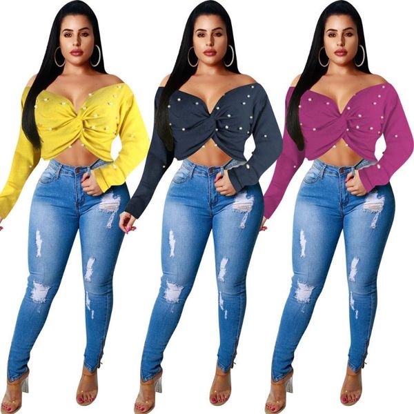3 colors autumn winter pearls blouse slash neck 2020 women beach bohemian women tees blouse shirt l5273, White
3 colors autumn winter pearls blouse slash neck 2020 women beach bohemian women tees blouse shirt l5273, White