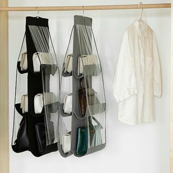 6 pockets hanging handbag organizer shelf bags storage holder wardrobe closets
6 pockets hanging handbag organizer shelf bags storage holder wardrobe closets
