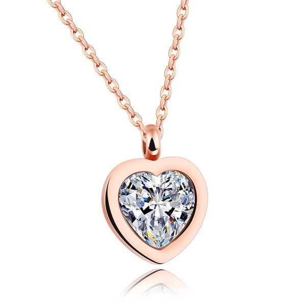 love heart shape pendant necklace colorful diamond stone 316l stainless steel 14k gold plated titanium steel necklace jewelry, Silver
love heart shape pendant necklace colorful diamond stone 316l stainless steel 14k gold plated titanium steel necklace jewelry, Silver