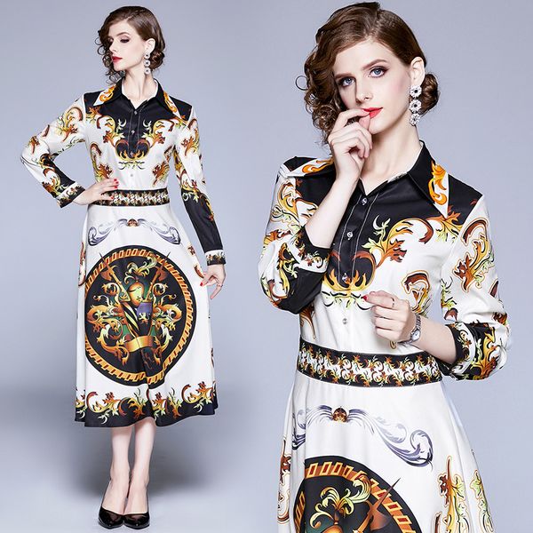 luxury design vintage printed dress spring fall runway women's royal style big swing dress office lady business slim party prom dresses, Black;gray
luxury design vintage printed dress spring fall runway women's royal style big swing dress office lady business slim party prom dresses, Black;gray