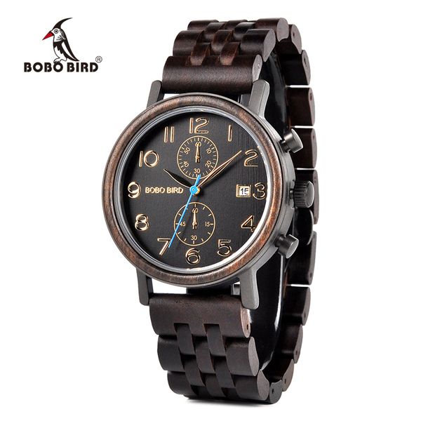bobo bird business stainless steel watch hand crafted wood wristwatch for men with date display, Slivery;brown
bobo bird business stainless steel watch hand crafted wood wristwatch for men with date display, Slivery;brown