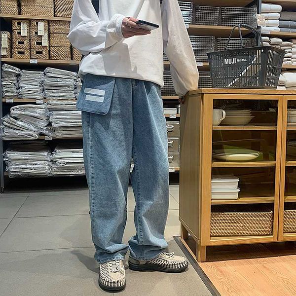 2020 spring and autumn new loose personality couple solid color jeans fashion casual straight pants sky blue / dark blue -2xl
2020 spring and autumn new loose personality couple solid color jeans fashion casual straight pants sky blue / dark blue -2xl