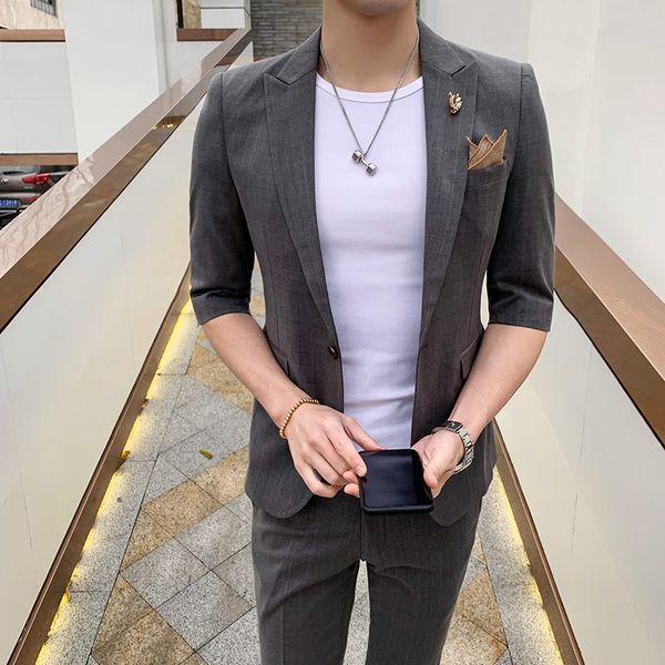 2019 summer suits men designs slim fit men suit wedding dress tuxedos costume homme 2pcs set black gray terno masculino, White;black
2019 summer suits men designs slim fit men suit wedding dress tuxedos costume homme 2pcs set black gray terno masculino, White;black