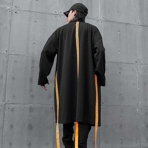 men jacket streetwear hip hop gothic loose long trench coat male ribbon windbreaker outerwear shawl cardigan stage clothing, Tan;black
men jacket streetwear hip hop gothic loose long trench coat male ribbon windbreaker outerwear shawl cardigan stage clothing, Tan;black