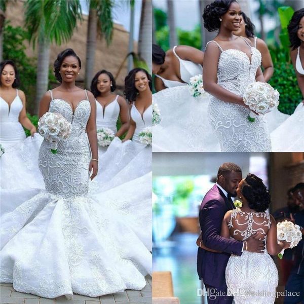 luxury elegant african plus size mermaid wedding dresses spaghetti stripe lace appliqued wedding dress bridal gowns vestios de novia, White
luxury elegant african plus size mermaid wedding dresses spaghetti stripe lace appliqued wedding dress bridal gowns vestios de novia, White