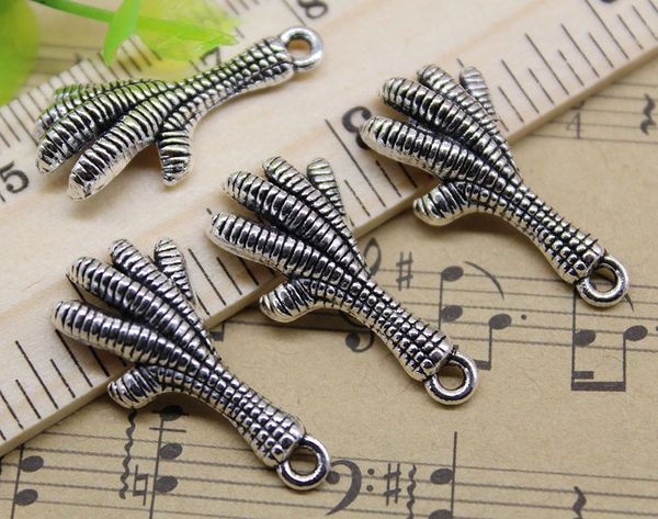 100pcs crow's paw alloy charms pendant retro jewelry making diy keychain ancient silver pendant for bracelet earrings 27x13mm, Bronze;silver
100pcs crow's paw alloy charms pendant retro jewelry making diy keychain ancient silver pendant for bracelet earrings 27x13mm, Bronze;silver