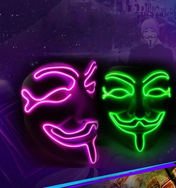 glowing mask cold light v-mask mask bar ktv fancy dress party halloween performance atmosphere led mask hat 10color gift
glowing mask cold light v-mask mask bar ktv fancy dress party halloween performance atmosphere led mask hat 10color gift