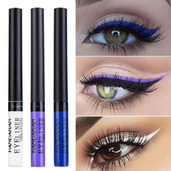 handaiyan colorful matte eyeliner liquid waterproof white blue black tint eyes makeup long lasting liquid eye liner cosmetics
handaiyan colorful matte eyeliner liquid waterproof white blue black tint eyes makeup long lasting liquid eye liner cosmetics
